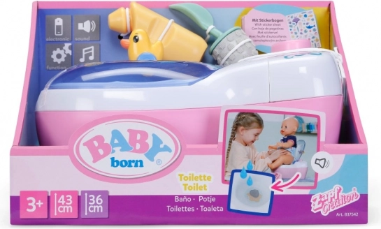 BABY born interaktívna detská toaleta so zvukmi a vodným prekvapením