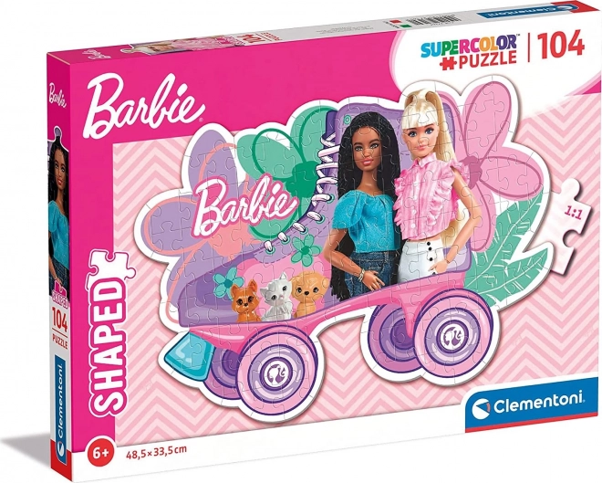 Obrysové puzzle Barbie: Brusle 104 dielikov