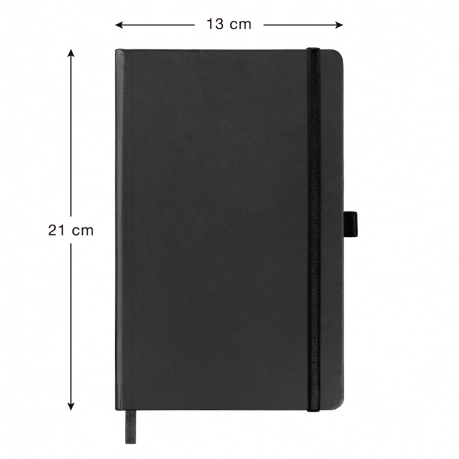 Luxusný notes Notique čierny a šedý linkovaný