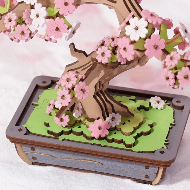 Robotime drevená 3D skladačka bonsaj sakura