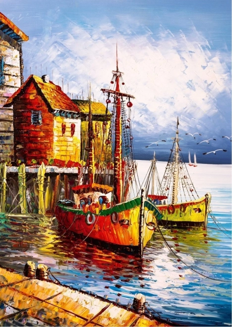 Puzzle Oranžový prístav 500 dielikov