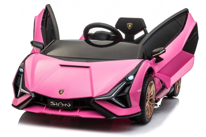 Lamborghini SIAN detské auto na batériu s ovládačom – Ružové