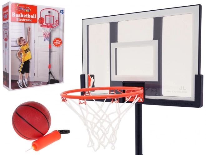 Basketbalový set s nastaviteľnou výškou 205 cm