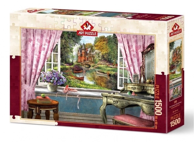 Puzzle Zámok v mojom okne 1500 dielikov
