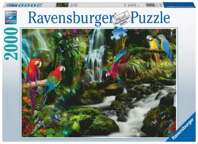 Ravensburger puzzle Farebné papagáje v džungli 2000 dielikov