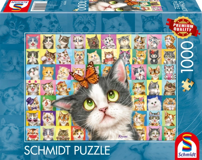 Puzzle Mačacie Výrazy 1000 Kúskov