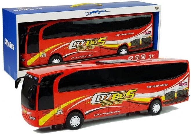 Mestský autobus červený model 54cm