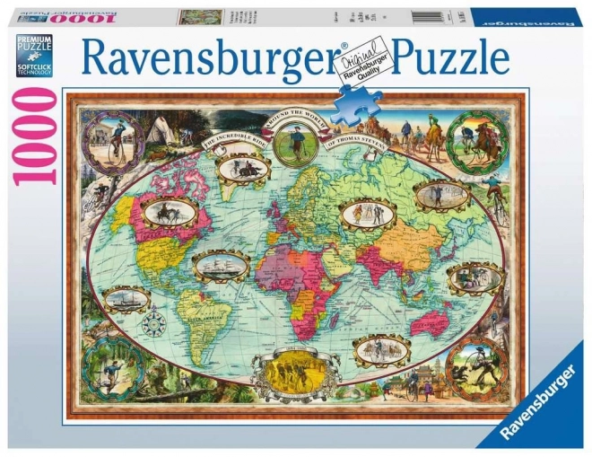 Ravensburger puzzle Cesta okolo sveta na bicykli 1000 dielikov