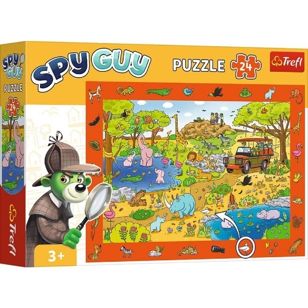Pozorovacie puzzle Spy Guy Safari 24 dielov