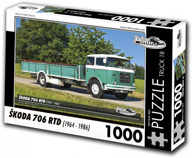 RETRO-AUTA Puzzle Truck č.18 Škoda 706 RTD (1964-1986) 1000 dielikov