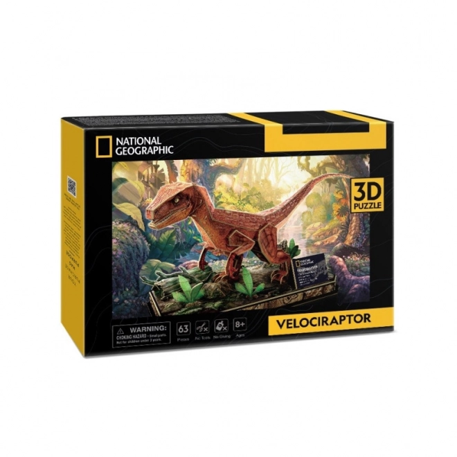 Puzzle 3D National Geographic - Velociraptor