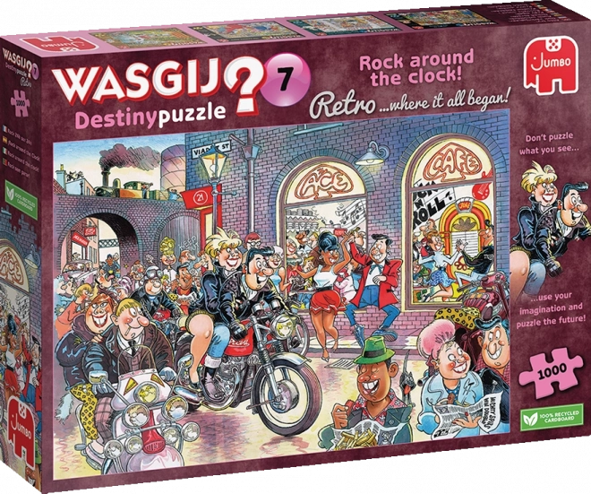 Puzzle WASGIJ Destiny 7: Rock okolo hodín! 1000 dielikov