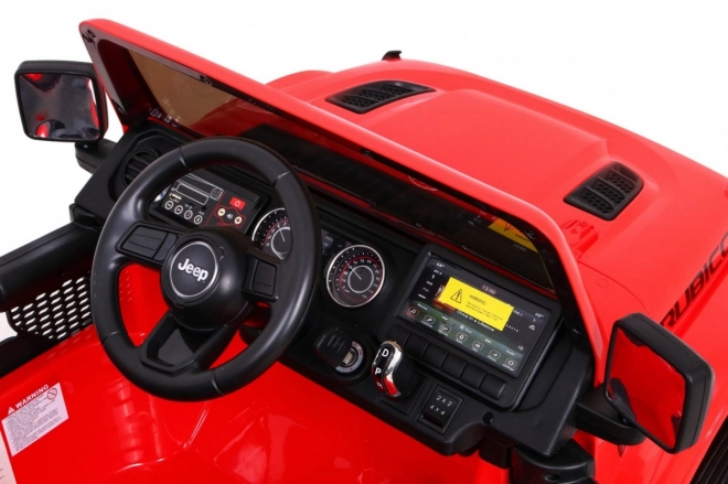Detské elektrické autíčko Jeep Wrangler Rubicon Červené