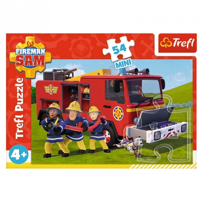 Mini puzzle 54 dielikov - Požiarnik Sam v pohotovosti