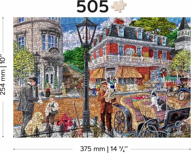 Drevené puzzle Hlavná ulica 2v1 505 dielikov EKO