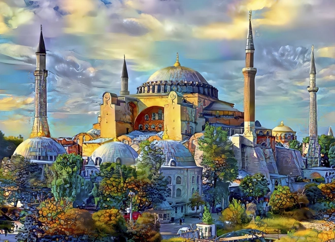 Puzzle Hagia Sophia, Istanbul, Turecko - 1000 Dielikov