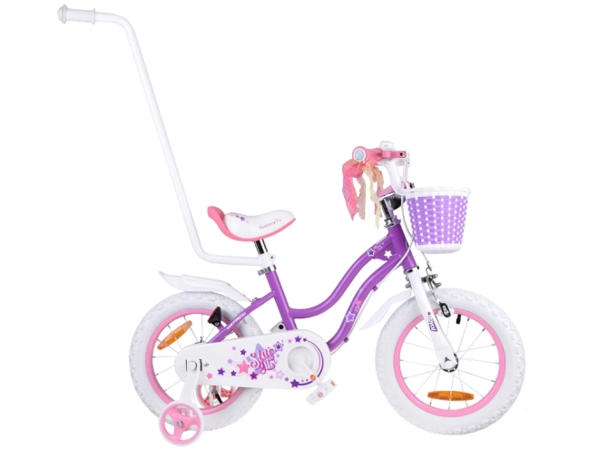 Dievčenský bicykel Royal Baby Star Girl modrý 14 palcov – Fialová