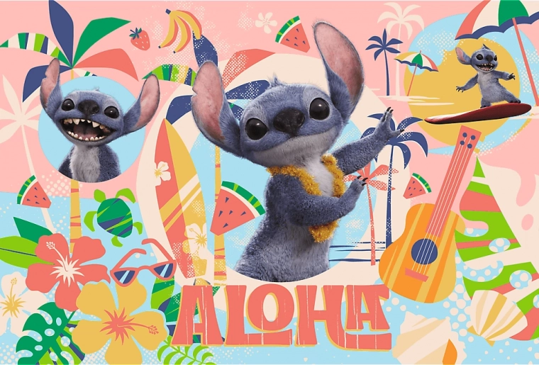 Puzzle 100 – STITCH A PRIATELIA V AKCII od DISNEY Trefl