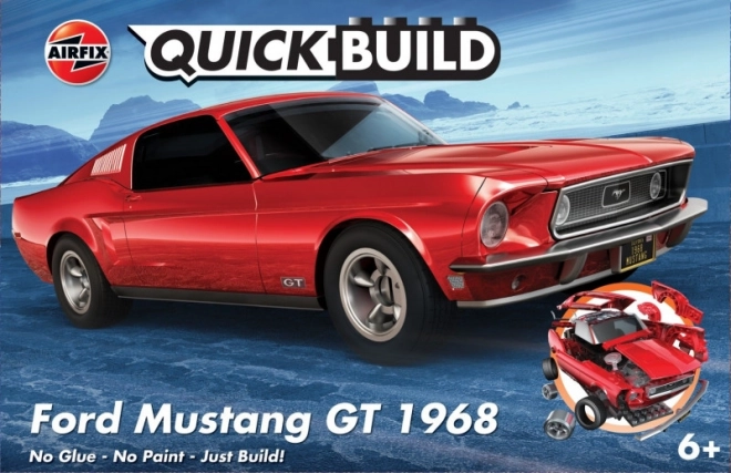 Rýchlo zostaviteľný plastový model Ford Mustang GT 1968