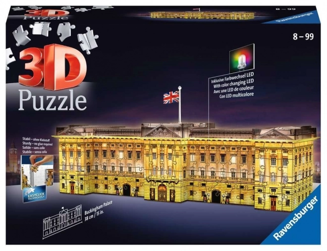 Ravensburger svietiace 3D puzzle Nočné vydanie Buckinghamský palác