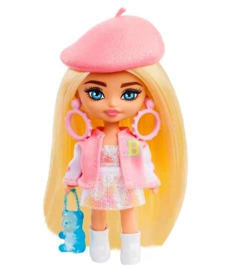 Elegantná bábika Barbie Extra Mini Minis s baretom