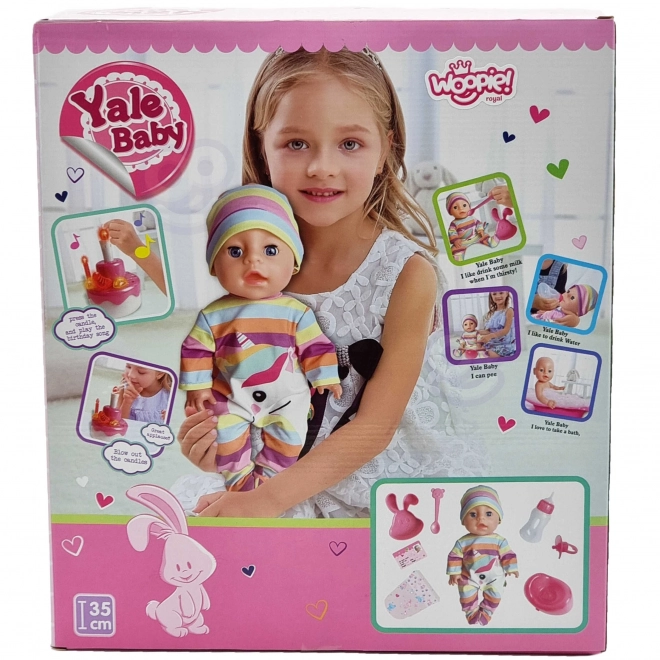 Interaktívna bábika Malá Zosia na narodeniny 35 cm s doplnkami