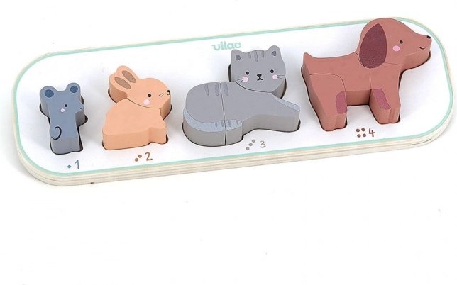 Vkladacie puzzle Učím sa počítať zvieratká Vilac Sarah Betz