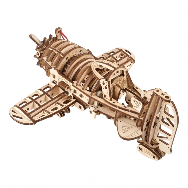 Ugears 3D drevené mechanické puzzle Lietadlo Mad Hornet