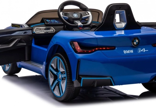 Detské elektrické auto BMW i4 modré 4x4