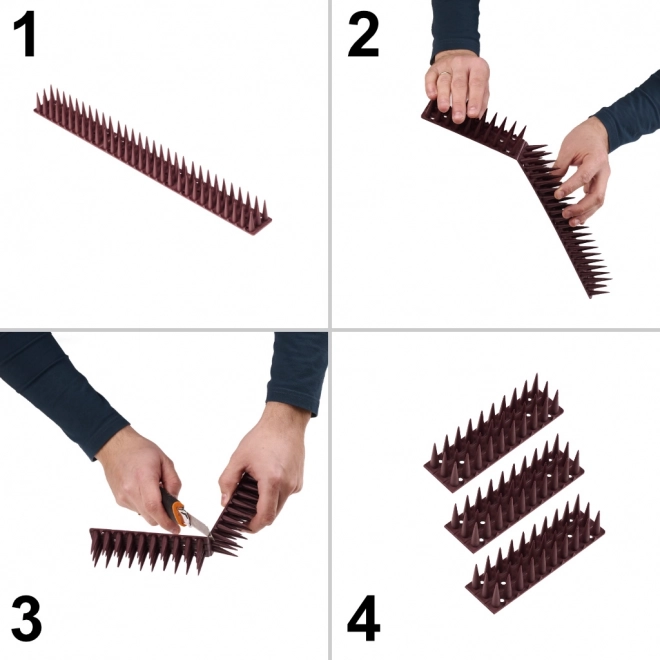 Odrážače hroty na holuby hnedé 8 ks 43 cm