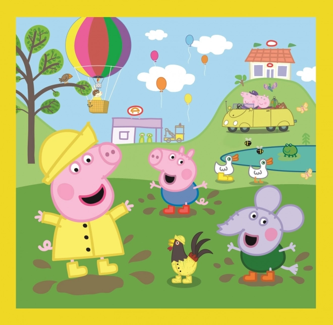 Puzzle 3v1 - Prasiatko Peppa