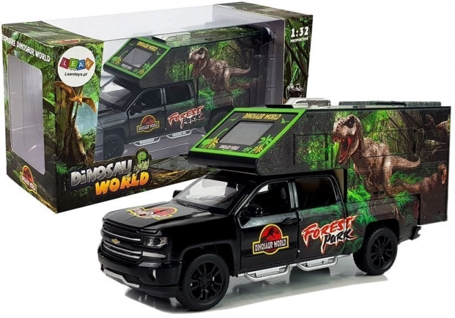 Karavan s dinosaurami 1:32 čierny