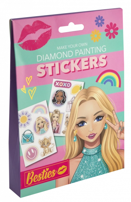 Diamantové maľovanie Besties - samolepky