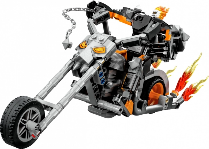 Chopper motorka s plameňmi