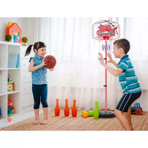 Set hier basketbal a strelnica s nastaviteľnou výškou tabule