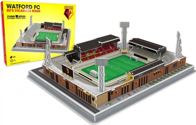 3D puzzle futbalový štadión Vicarage Road Watford