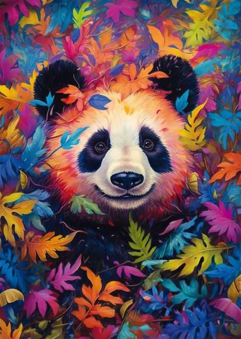 Puzzle panda v dúhovom lese 1000 dielikov