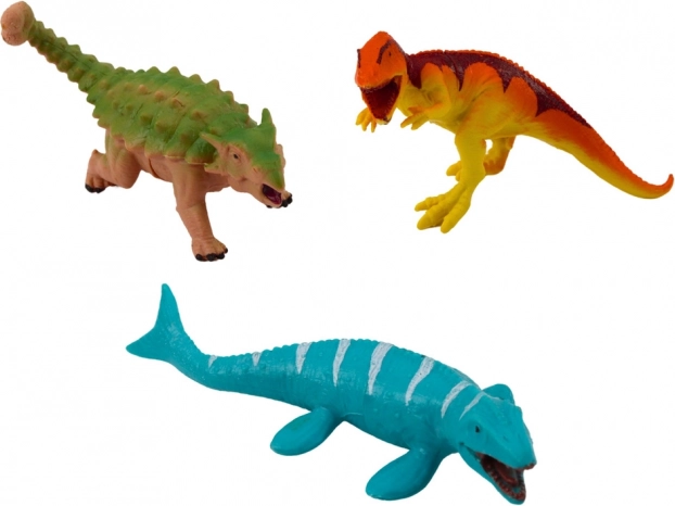 Súprava realistických figúrok dinosaury s vulkánom a stromom