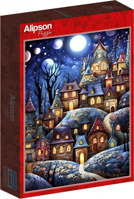 Puzzle Dedinka pri splne 1000 dielikov