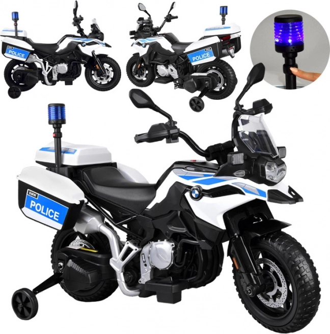 Veľká batériová motorka BMW Polícia s majákom