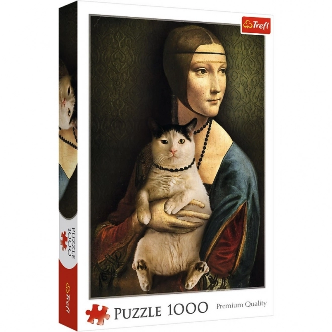 Trefl Puzzle Dáma S Mačkou 1000 Dielikov