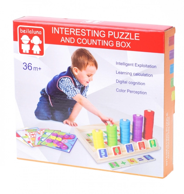 Drevené montessori počítadlo