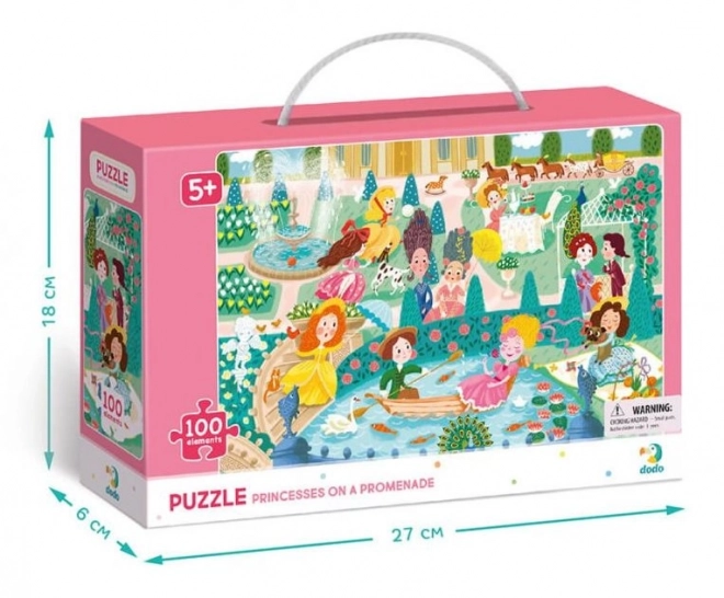 Puzzle princezny na promenáde 100 dielikov