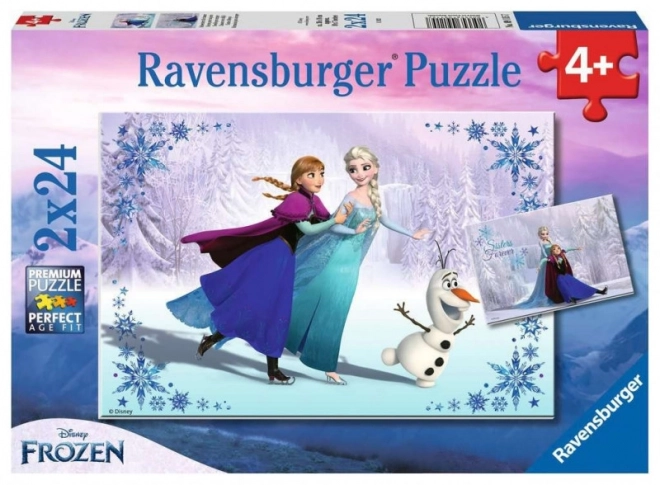 Ravensburger Puzzle Frozen: Sestry Navždy 2x24 Dielikov