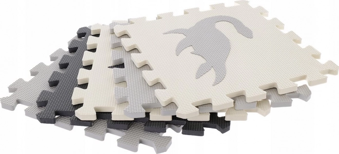 Pěnové puzzle šedé Dinosauři