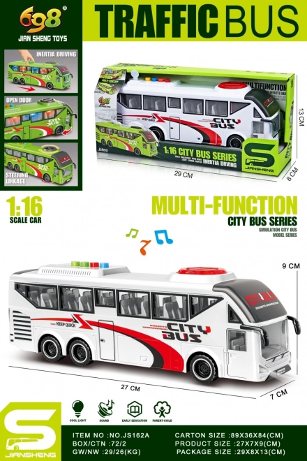 Biely autobus 1:16