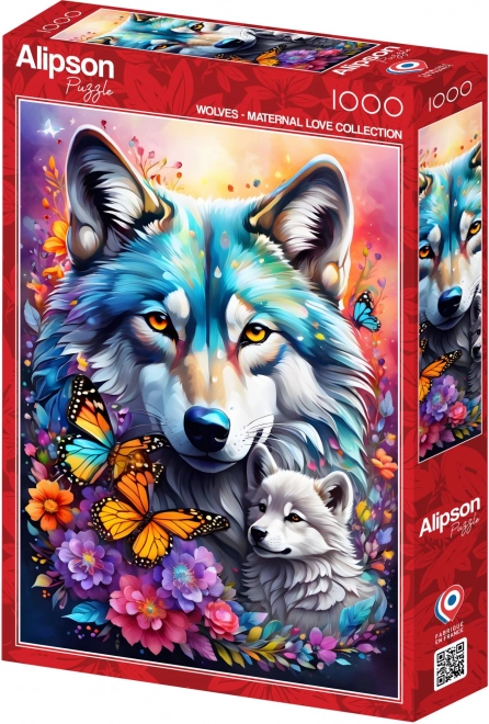 Puzzle Materinská láska Vlci 1000 dielikov