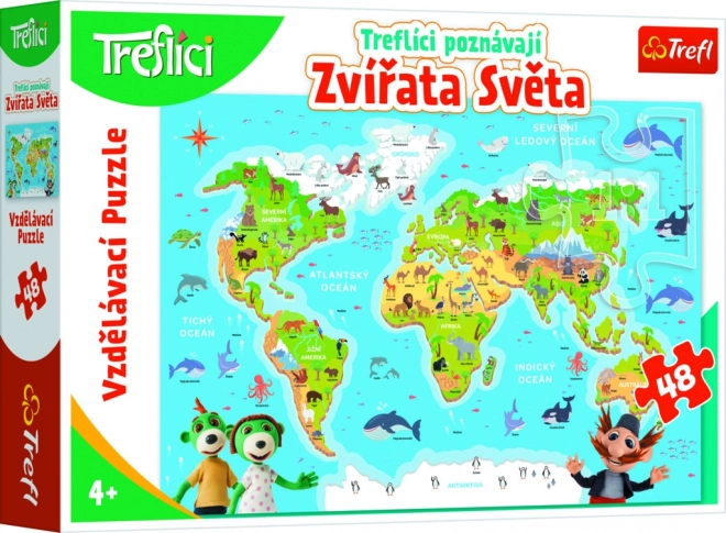 Vzdelávacie puzzle Treflíci - Zvieratá sveta