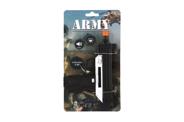 Plastová zbraň ARMY s efektmi 17,5 cm