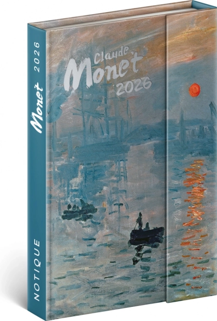 Týždenný magnetický diár Claude Monet 2026, 11 x 16 cm